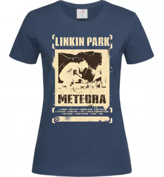 Жіноча футболка Linkin Park Meteora Темно-синій фото