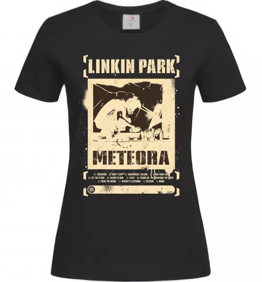 Жіноча футболка Linkin Park Meteora Чорний фото