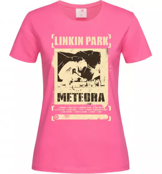 Жіноча футболка Linkin Park Meteora Яскраво-рожевий фото