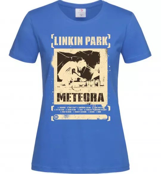 Жіноча футболка Linkin Park Meteora Яскраво-синій фото
