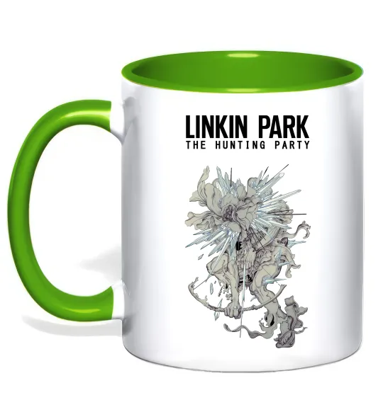 Чашка с цветной ручкой The hunting party Лаймовый фото