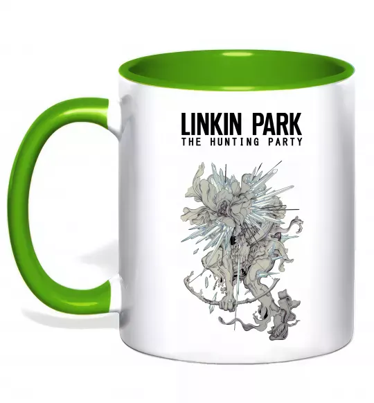 Чашка с цветной ручкой The hunting party Зеленый фото