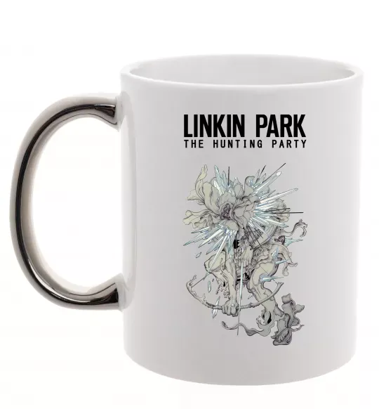 Чашка с цветной ручкой The hunting party Серебро фото