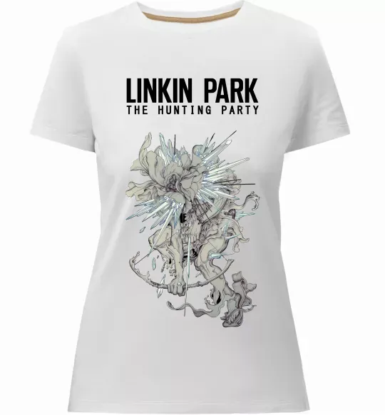 Жіноча преміум футболка The hunting party Білий фото