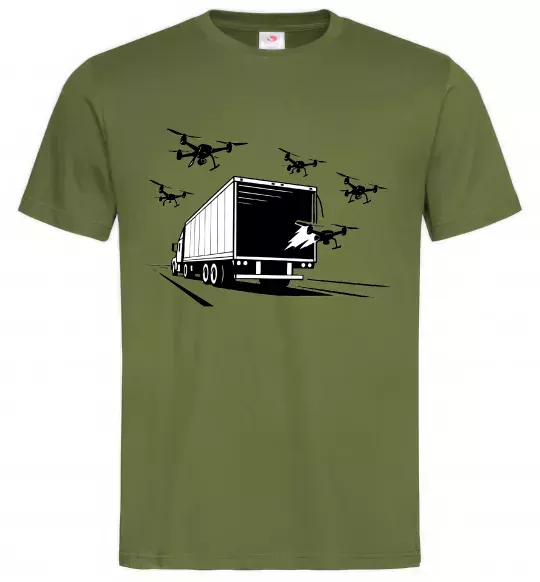 Мужская футболка Операція Павутина Оливковый фото