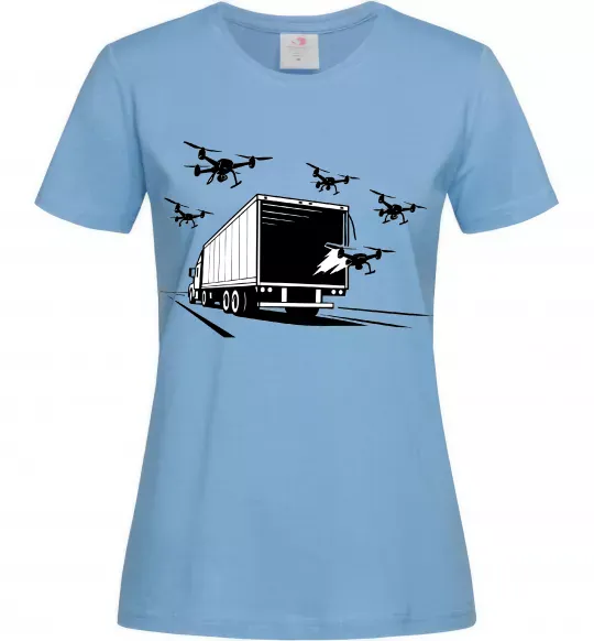 Жіноча футболка Операція Павутина Блакитний фото