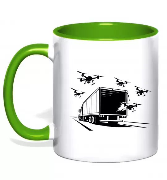 Чашка с цветной ручкой Операція Павутина Зеленый фото