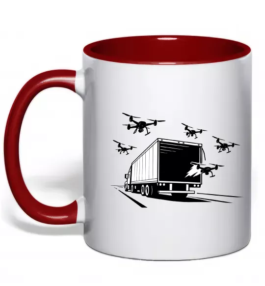 Чашка с цветной ручкой Операція Павутина Красный фото