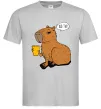 Чоловіча футболка Капібара Шо ти? Сірий фото