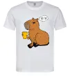 Чоловіча футболка Капібара Шо ти? Білий фото