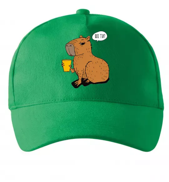 Кепка Капібара Шо ти? Зеленый фото