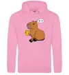 Жіноча толстовка (худі) Капібара Шо ти? Рожевий фото