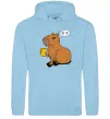 Жіноча толстовка (худі) Капібара Шо ти? Блакитний фото