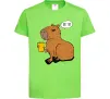 Дитяча футболка Капібара Шо ти? Лаймовий фото