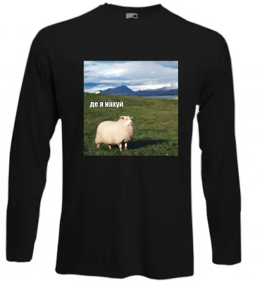 Лонгслив Де я на Черный фото