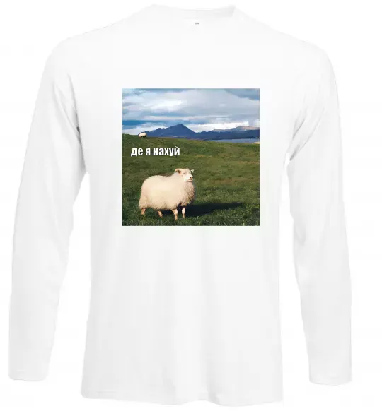 Лонгслив Де я на Белый фото