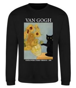 Свитшот Van Gogh Sunflowers and cat