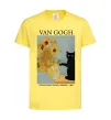 Дитяча футболка Van Gogh Sunflowers and cat Лимонний фото