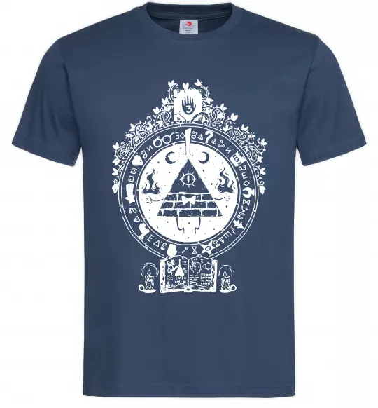 Чоловіча футболка Білл Шифр Gravity Falls Темно-синій фото