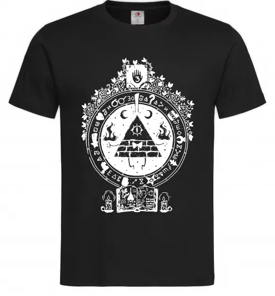 Чоловіча футболка Білл Шифр Gravity Falls Чорний фото