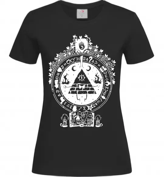 Жіноча футболка Білл Шифр Gravity Falls Чорний фото