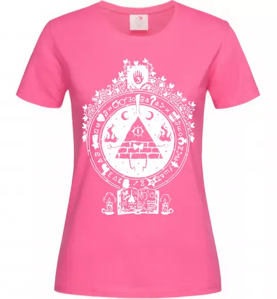 Жіноча футболка Білл Шифр Gravity Falls Яскраво-рожевий фото