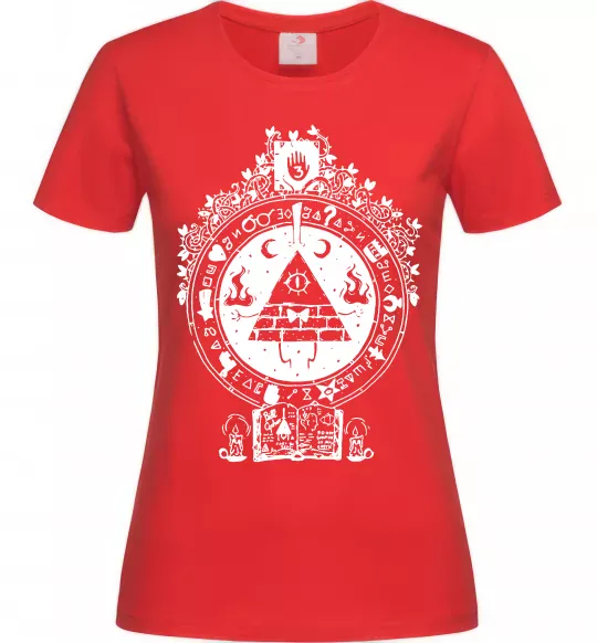 Жіноча футболка Білл Шифр Gravity Falls Червоний фото