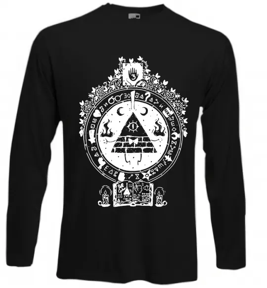Лонгслів Білл Шифр Gravity Falls Чорний фото
