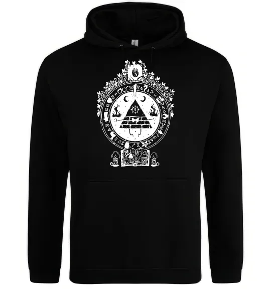 Мужская толстовка (худи) Білл Шифр Gravity Falls Черный фото