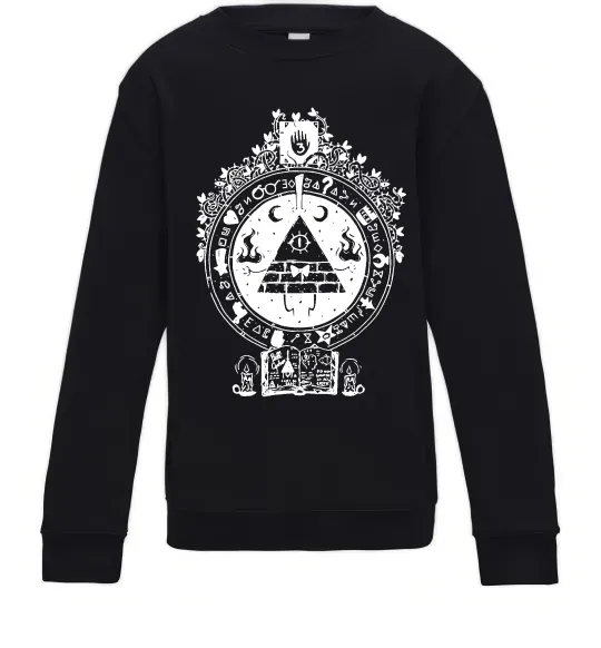 Дитячий світшот Білл Шифр Gravity Falls Чорний фото