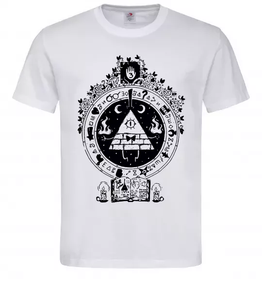 Чоловіча футболка Білл Шифр Gravity Falls Білий фото