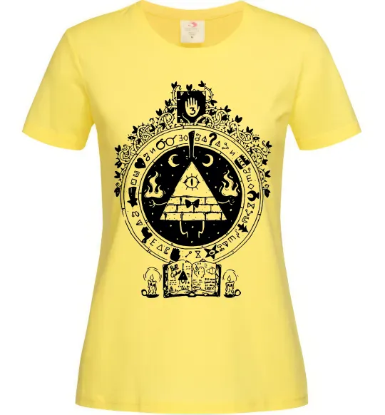 Жіноча футболка Білл Шифр Gravity Falls Лимонний фото