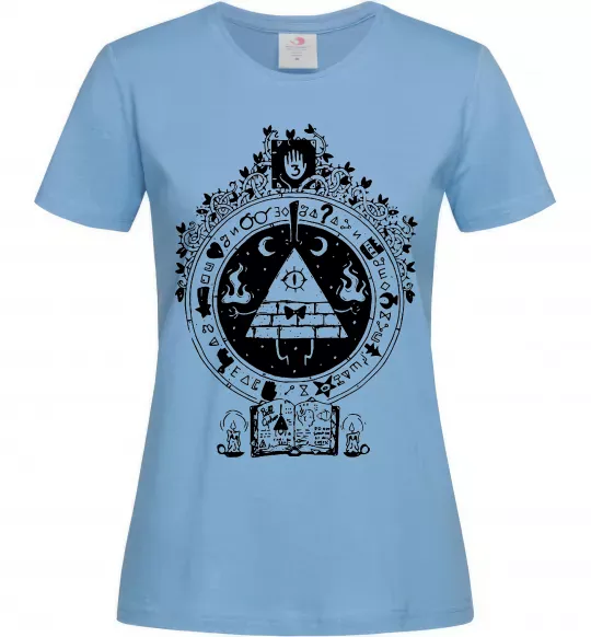 Жіноча футболка Білл Шифр Gravity Falls Блакитний фото