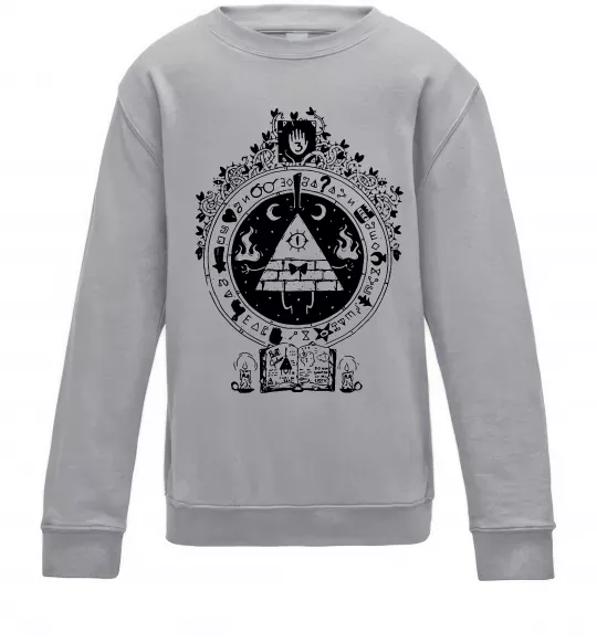 Дитячий світшот Білл Шифр Gravity Falls Сірий меланж фото