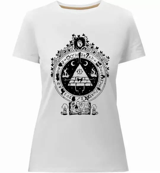 Жіноча преміум футболка Білл Шифр Gravity Falls Білий фото