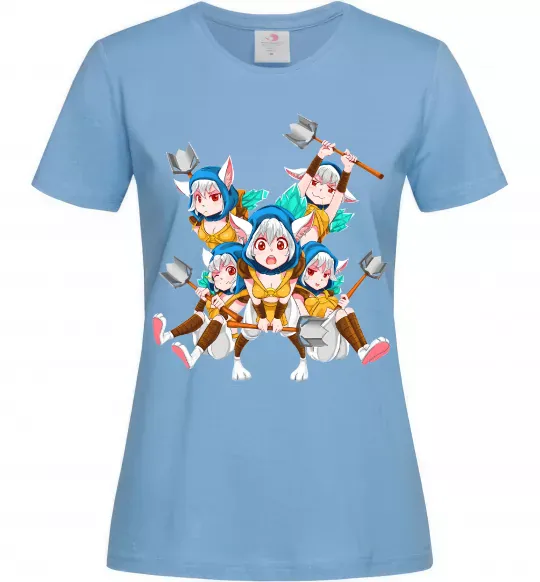 Жіноча футболка Meepo art Блакитний фото