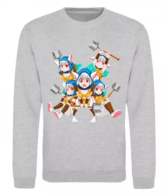 Світшот Meepo art Сірий меланж фото