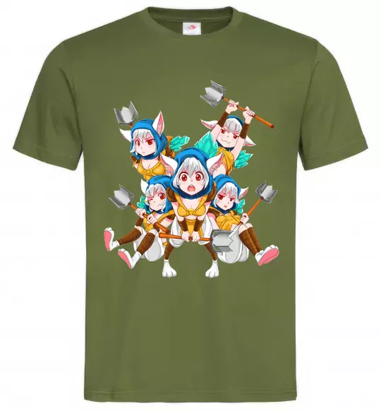 Мужская футболка Meepo art Оливковый фото