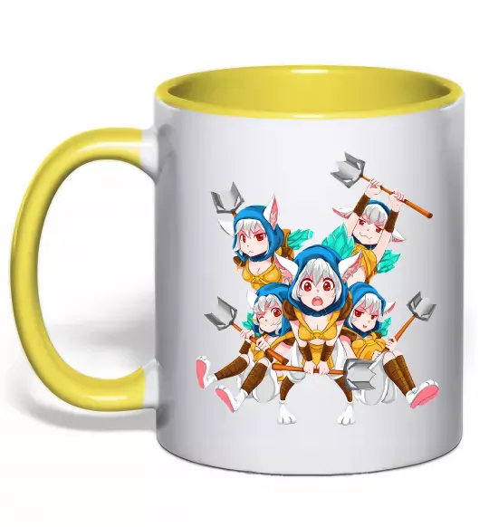 Чашка с цветной ручкой Meepo art Солнечно желтый фото