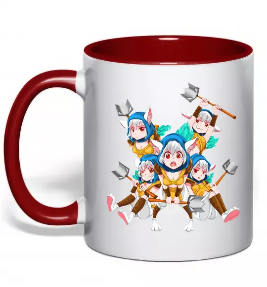 Чашка с цветной ручкой Meepo art Красный фото