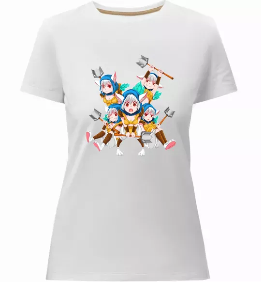 Жіноча преміум футболка Meepo art Білий фото