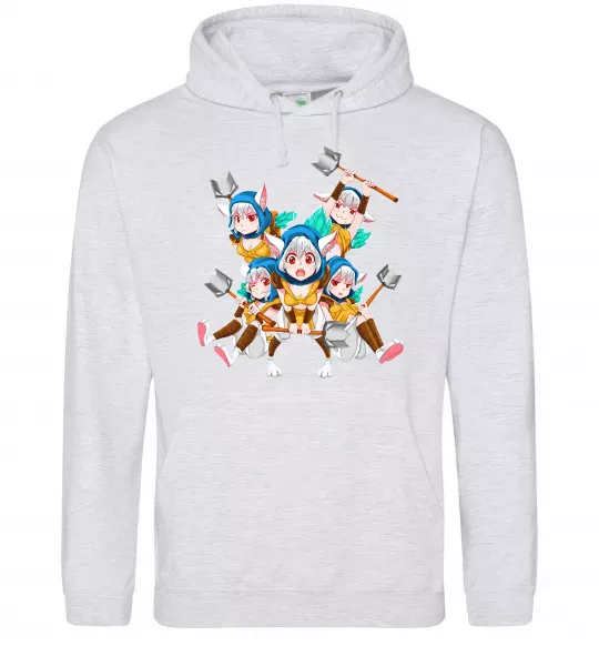 Жіноча толстовка (худі) Meepo art Сірий меланж фото