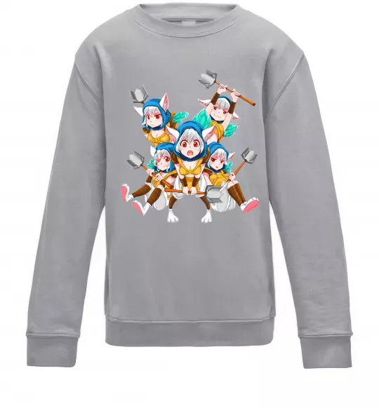 Детский Свитшот Meepo art Серый меланж фото