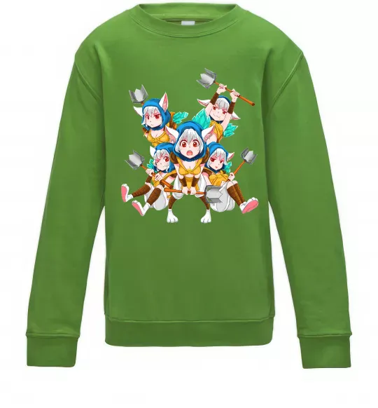 Детский Свитшот Meepo art Лаймовый фото