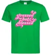 Чоловіча футболка Stressed but blessed Зелений фото