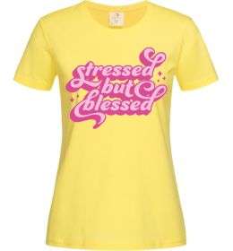 Жіноча футболка Stressed but blessed