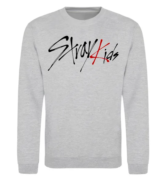Свитшот Stray Kids Серый меланж фото