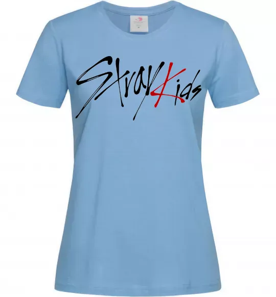 Жіноча футболка Stray Kids Блакитний фото