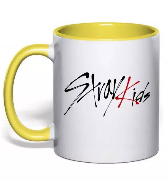 Чашка з кольоровою ручкою Stray Kids Сонячно жовтий фото