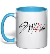 Чашка з кольоровою ручкою Stray Kids Блакитний фото